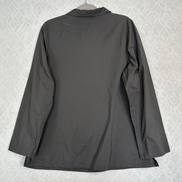 Babette Pullover Lightweight Jacket Medium Grey 1/2 Zip Pocket Minimal Lagenlook - Picture 5 of 10